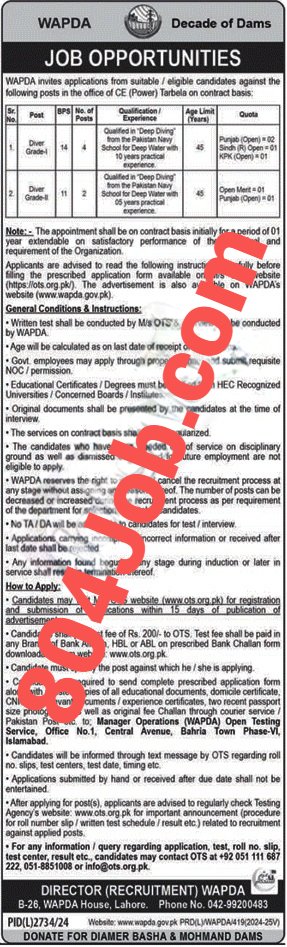 Latest WAPDA Jobs 2025 – Online Apply & Last Date Details